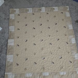 Elegant Tan Quilted Bedspread